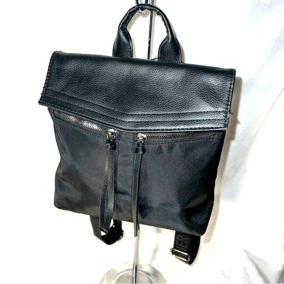 Botkier Black Leather Backpack - Picture 1 of 15